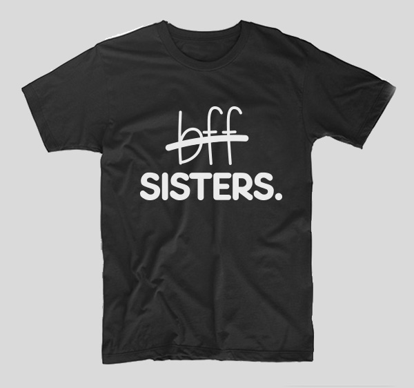 tricou-bff-negru-taiat-sisters
