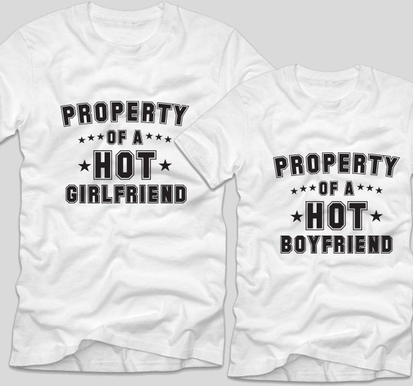Tricouri mesaj pentru cupluri Property of - Tricouri cu mesaje