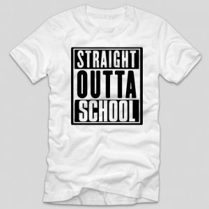 tricou-alb-cu-mesaj-haios-straight-outta-school-liceeni