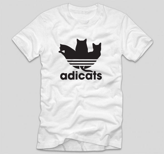 tricou-alb-cu-mesaj-haios-adicats-adidas-pisici-cats