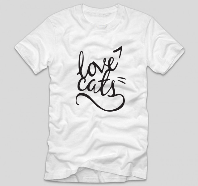 tricou-alb-cu-mesaj-haios-pentru-iubitoarele-de-pisici-love-cats