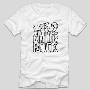 tricou-rock-cu-mesaj-haios-live-2-rock-rockeri-heavy-metal-alb