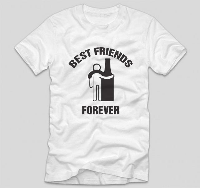 tricou-haios-alb-bautura-best-friends-forever