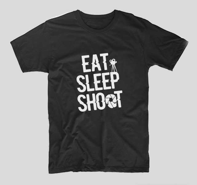 tricou-negru-cu-mesaj-pentru-fotografi-eat-sleep-shot-photography
