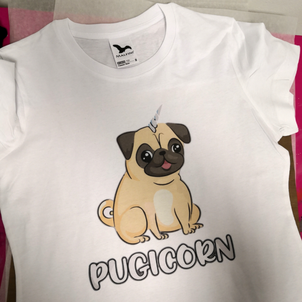 tricou funny pugicorn caine pug unicorn