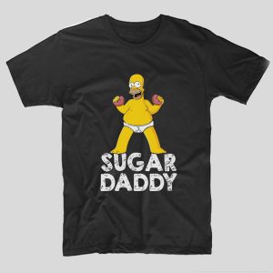 tricou-negru-cu-mesaj-haios-the-simpsons-sugar-daddy