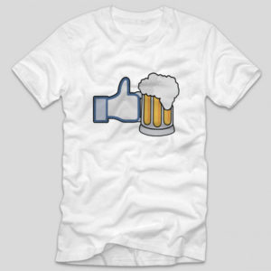 tricou-alb-cu-mesaj-haios-iubitori-de-bere-like-beer
