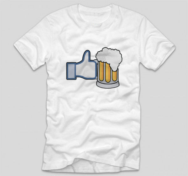 tricou-alb-cu-mesaj-haios-iubitori-de-bere-like-beer