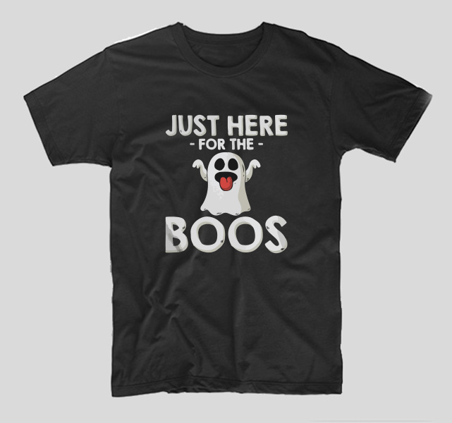 tricou-halloween-just-here-for-the-boos-negru