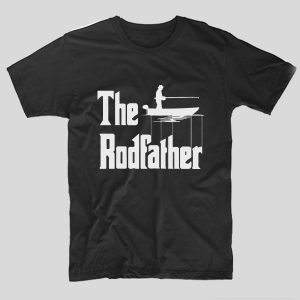 tricou-funny-pentru-pescari-the-rodfather-negru
