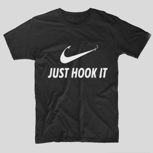 tricou-pescar-just-hook-it-negru