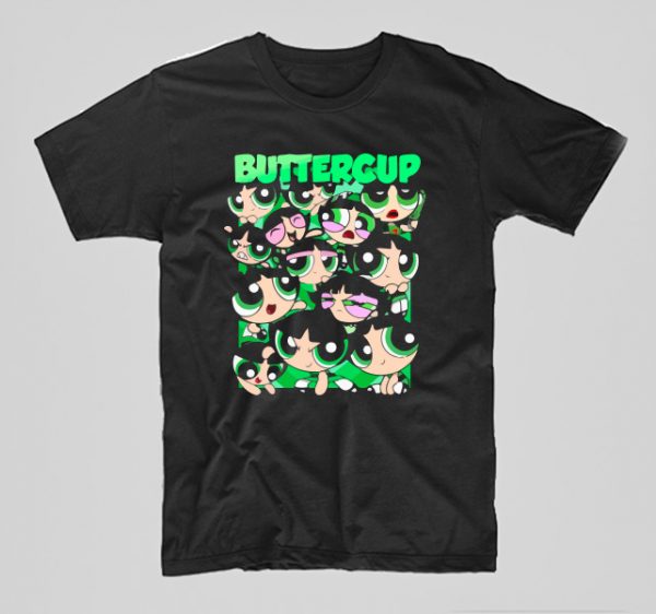 Tricou-PowerPuff-Girls-Buttercup-negru