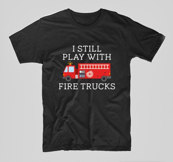 Tricou-Pompier-Fire-Trucks-negtu