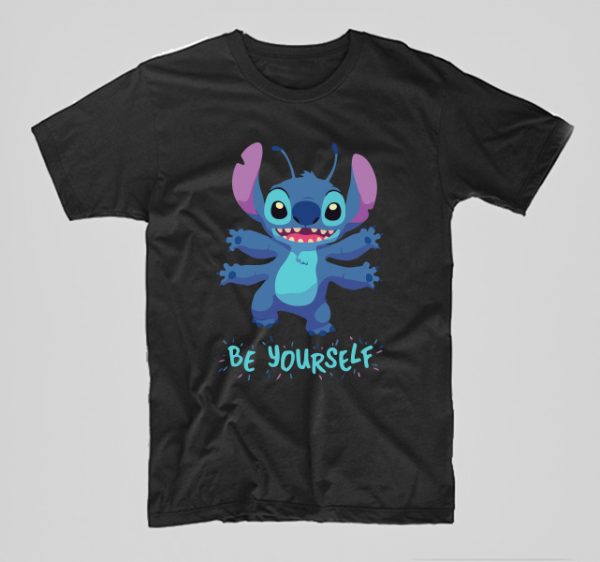 Tricou-Stitch-Be-Yourself-negru